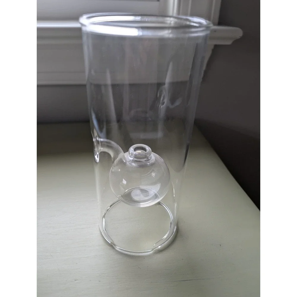 Vintage 9in Glass Oil Lamp Cylinder Hurricane‎
